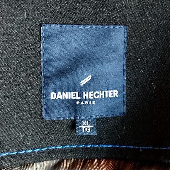 Daniel Hechter Paris Black & Gray Car Coat Winter Jacket Classic Designer - Picture 6 of 8